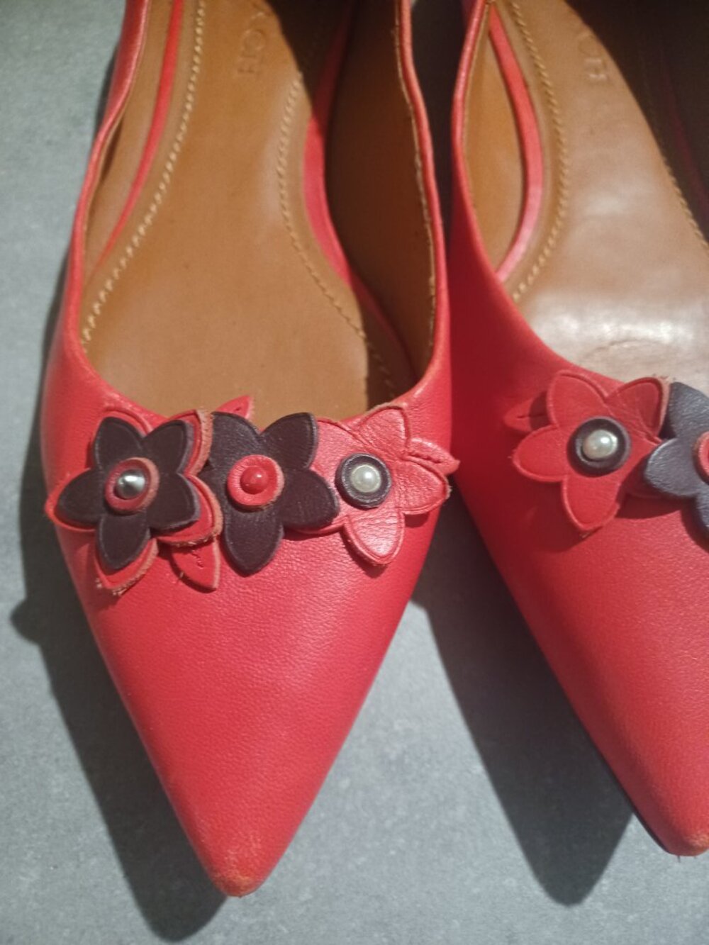 Coach Leather Ballerina Flats Women's Size 11 - Picture 5 of 7